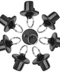 Cool Black Bungee End Caps for Deck Sunblinds And Roller Shades Fits 8 Pack With Snug Plug Install For Smart Patio Shade Systems That Stay Secure And Look Totally Fresh Without Looking Cheap Or Flimsy., black plastic caps with metal rings