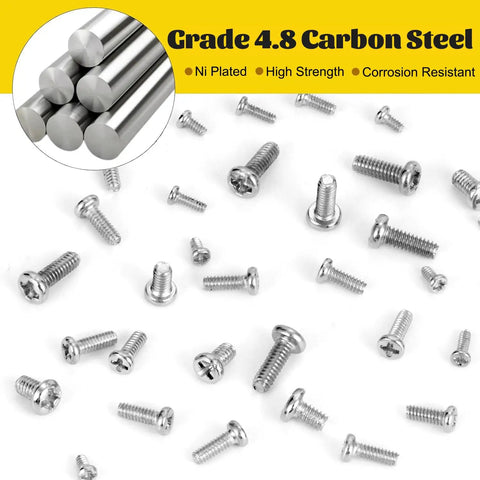 1140 Piece Micro Pan Head Machine Screw Kit For Electronics Eyeglasses Watches And Clocks M1 M1.2 M1.4 M1.6 M1.7