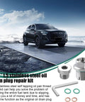 Heavy Duty Oversize Piggyback Oil Drain Plug Kit For M14.1-1.5 x 15mm Stainless Steel Oil Pan Thread Repair With SUV