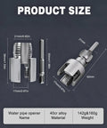 Dimensions of Dual Function Pipe Thread Cutter For Internal And External Threads Drill Compatible PVC Threader Kit