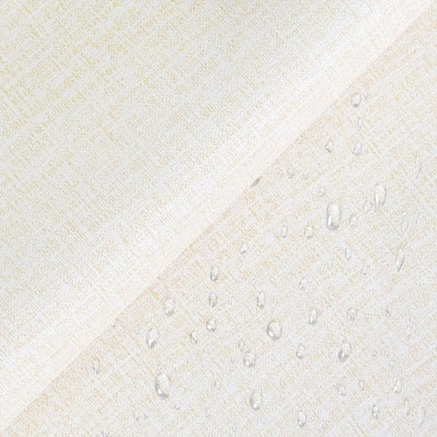 Close-up of Cream Linen Textured Peel And Stick Wallpaper Roll 10Ft Long Beige Faux Grasscloth showing waterproof surface