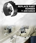 2 Inch Heavy Duty Spiral Cutter For Sectional Drain Machines Compatible With C-4 C-6 C-7 C-8 C-9 Cables Replaces T-209 63025 close-up image.