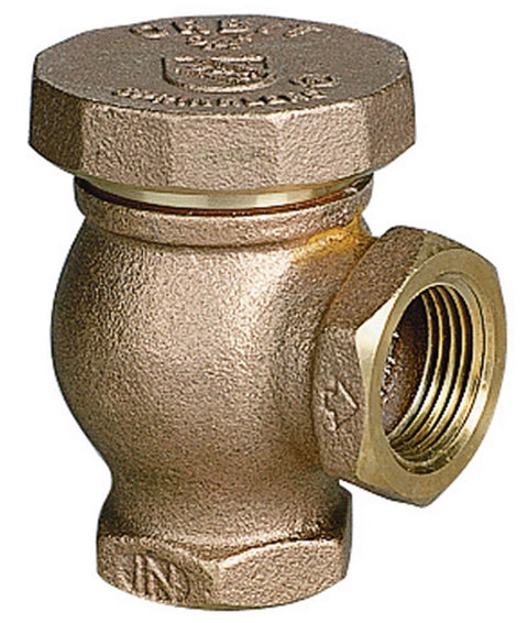 Sprinkler System 3/4 Inch Brass Atmospheric Vacuum Breaker For Outdoor Cold Water Use, Heavy Cast Brass Body, Up To 150 PSI