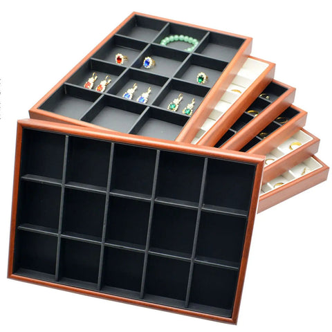 Super Dope 24 Grid Jewelry Organizer Tray Designed For Keeping Necklaces Rings Bracelets Makeup Brushes Keys And Wallets Securely Tucked Away Daily with compartments and matte finish.