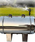 Beefy 10 Liter Stainless Steel Air Receiver Tank Kit With Half Inch Inlet Fitting, outdoor use, 304 stainless, irrigation