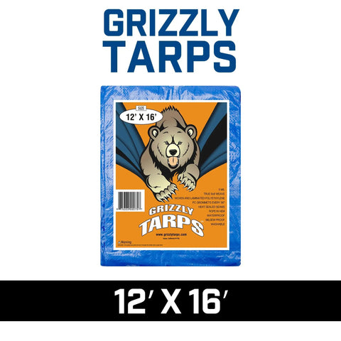 Heavy Duty Waterproof Poly Tarp 12x16 Foot With True 8x8 Weave Grommets Every 36 Inches Tough As Nails All Purpose Shelter Cover