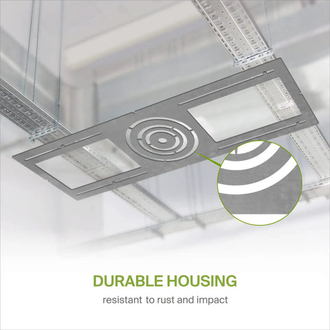 Universal New Construction Recessed Light Mounting Plate For 3 4 6 Inch LED Fixtures with round hole and galvanized steel.