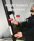 Adjusting Portable Outdoor Basketball Hoop With 44 Inch Shatterproof PC Backboard height from 5.3 to 10 Feet with stepless system.