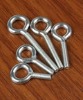 Heavy Duty Eye Bolts Set 10 Pcs Lifting Eye Nuts Hooks Bolts Kit Carbon Steel M4x12 15 20 30 40 mm Eye Size 40mm For Lifting Hanging Rigging And Secure Connections, five silver eye bolts
