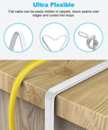 Cat 8 Flat Ethernet Cable 40Gbps for hardcore gaming and smooth streaming, shown flexible over a table edge