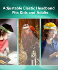 Three people using Rechargeable Headlamp With 1000 Lumen Output And 230 Degree Wide Beam Plus Spot Light Sensor Mode Ultra Bright Dope Headlamp With Clip For Hard Hats Camping Running And Night Work in various settings.