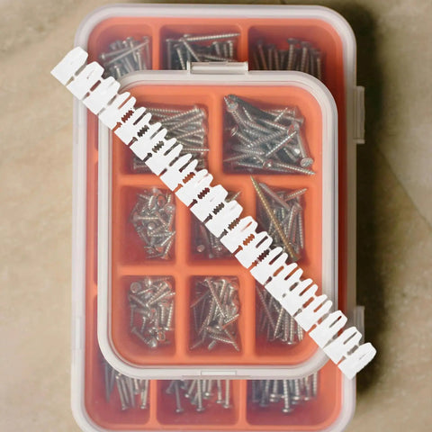 Heavy Duty Drywall Anchors Kit 300 Pcs Plastic Wall Expansion Anchors with screws in orange case