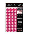 600 Count Pink Pre-Priced Garage Sale Stickers Labels For Pricing Items, Easy To Use Price Tags For Yard Sales, High Quality Usa Made Durable Self Adhesive Removable Sticker Labels For Quick Bulk Pricing