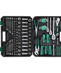 213 Piece Mechanic Tool Set With Socket Wrenches CrV Steel SAE And Metric Home And Auto Repair Kit In Plastic Storage Case