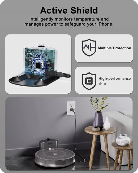 Roomba Charging Base Docking Station For 500 600 700 800 900 Series And More Works With E5 E6 I1 I3 I4 I6 I7 I8 And 960 650 690 670 Models shown.