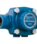 Cast Iron Four Roller Pump With 9.2 GPM Flow, 150 PSI Pressure, 2600 RPM Operation, Five Eighth Inch Solid Shaft, blue casing