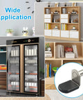 Quarter Inch L Shaped Metal Shelf Pins With Rubber Sleeves, 30 Pieces Silver Cabinet Shelf Supports, shown in bookshelf