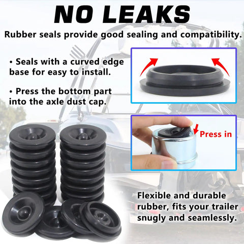 20 Pack Trailer Hub Rubber Grease Plugs For Spindle Axle Dust Caps And Hubs Bearing Grease Covers Replacement For Most 2000 To 3500 Lb Boat Trailers RV Campers And EZ Lube Axles