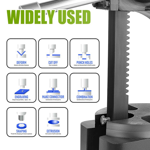 Rough And Ready Cast Iron Arbor Press With 3 Ton Manual Handwheel And 12 Inch Stroke Solid Desktop Bench Tool For Easy Stamping Punching And Precision Metalworking Tasks