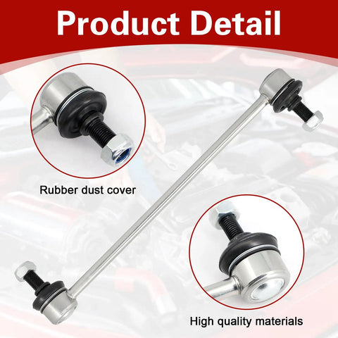Hyundai Kia Front Stabilizer Sway Bar Link Kit Fits Accent Elantra Tucson Veloster Rio Forte Soul Sportage 2011 To 2022 Easy Install Durable Replacement No Hassle Fit, steel sway bar link with rubber dust cover