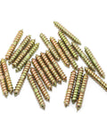 24 pcs M6x40mm double ended self tapping screws for woodworking and DIY furniture projects, colorful zinc metal construction