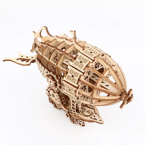 Steampunk Airship 3D Wooden Puzzle Kit With 169 Pieces For Teens And Adults A Dope STEM Brain Teaser And DIY Craft Buildable Model