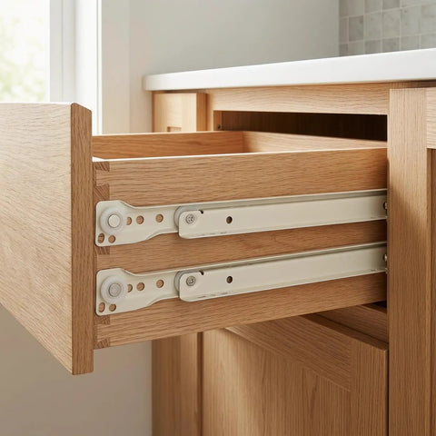 Heavy Duty 14 Inch Drawer Slides Side Mount Rails Steel Replacement for Cabinet Drawers and Dresser Hardware Smooth Sliding High Load Capacity Versatile for Wardrobes Keyboard Trays and Other Drawers on wood drawer