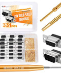 Top Notch 20 AWG Gold Plated DB9 Pins Sockets With Crimp Terminals And Pin Removal Tool For DRK-D Sub Connectors Kit with components.