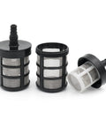 Four Pack Garden Hose Filters With Double Layer Stainless Steel Mesh Sixty Mesh Inlet Strainers for home water lines and pumps