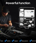 Mechanic using 13-Piece Stainless Steel Weld Inspection Gauge Set with Tool Box for automotive repair.