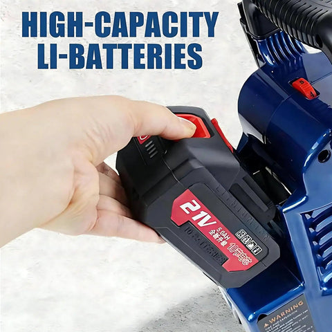 User holding high-capacity li-battery for Heavy Duty Cordless Airless Paint Sprayer With High Pressure Adjustable Flow And Spacious Paint Reservoir Featuring Dual Batteries For No Sweat Home Painting Jobs All Day Long.