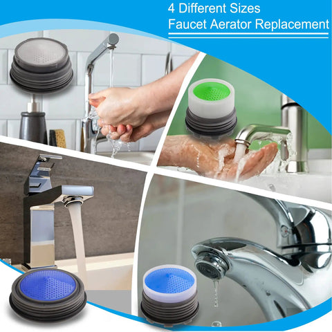 12 Pack Universal Faucet Aerators With 6 Piece Heavy Duty Removal Wrench For Sinks And Kitchen Fixtures DIY repair images of faucet aerators.