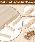 Detail view of 250 Piece Fluted Wood Dowels Set In 1/4 Inch, 5/16 Inch, And 3/8 Inch Sizes For Crafts, Furniture, And Woodworking Projects.