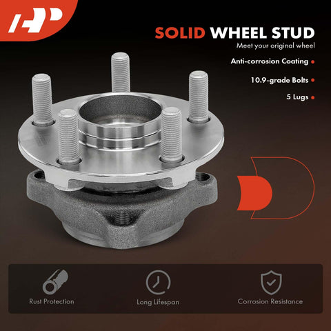 Front Wheel Bearing And Hub Assembly For Subaru Outback And Legacy 2005 2014 Without ABS 5 Lug Compatible Front Hub