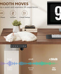 Farmhouse Electric Standing Desk 75.5 Inch With Drawers And Storage Adjustable Height Sit Stand Computer Office Desk White Walnut Color with LED display and cat.