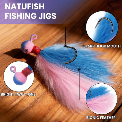 Hand-Tied Marabou Crappie Jig Kit High-Impact Jigs ✓