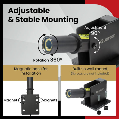 Laser Level ML 100 Red Line Generator For Indoor Large Scale Cutting, Measuring, And Alignment In Construction Projects Waterproof IP67 Type C Charging Magnetic Base Class 1 Laser Projector