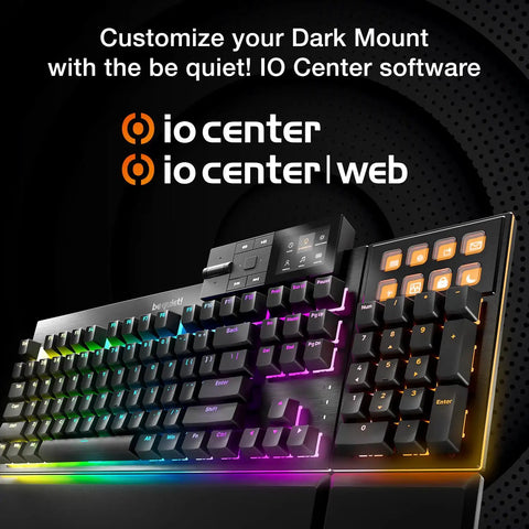 Premium Modular Gaming Keyboard With Butter Smooth Silent Linear Switches And Hot Swappable Numpad Plus Integrated Media Dock, showcased with vibrant lighting and control panel.