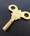 Antique Clock Key N6 Replacement Part Three Point Six Millimeter Solid Brass DIY Clock Assembly Kit on dark background