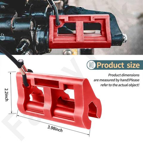 4 Inch Outboard Steering Lock For Boats With Hydraulic Cylinder Stops And Trailering Clips To Stop Engine Swinging, Universal Fit For Most Outboard Motors, Solid Pair Includes Lanyard