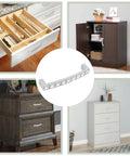 Crystal Drawer Pulls 10 Pack Modern Bridge Design Rhinestone Handles for kitchen cabinets and bedroom furniture in various setups.