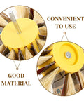Heavy Duty Sisal Sandpaper Polishing Wheel For Furniture Wood Buffing Drum With Robust Hemp Core showing durable yellow center and bristles.