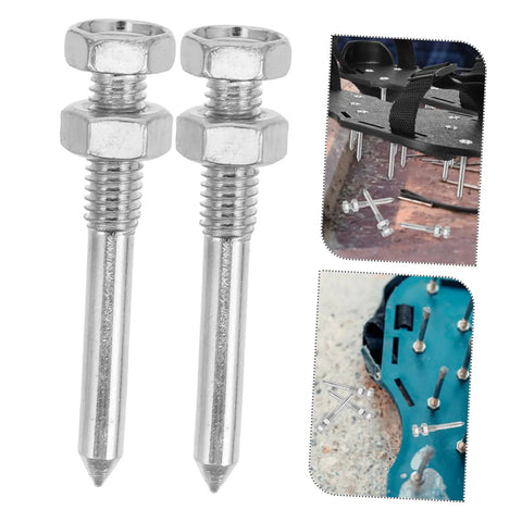 Lawn Aerator Shoes With Heavy Duty Metal Spikes 5.8 CM Set Of 20 Pegs for Yard Work, featuring metal spikes and assembled sole view.