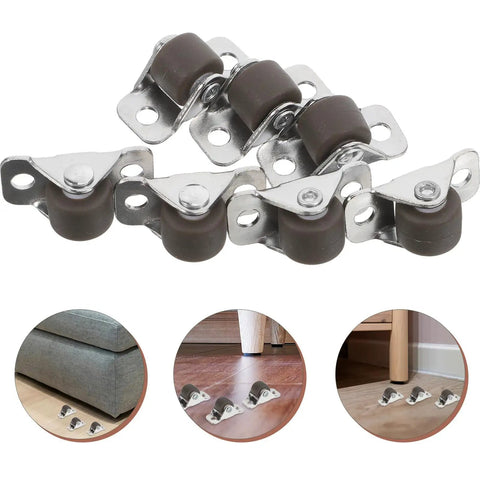 Eight Pack Heavy Duty Silent Rubber Replacement Casters With Mounting Screws For Rolling Cart Furniture Drawers Cabinets And Workbenches Top Shelf Build For Zero Hassle Gliding on various surfaces.