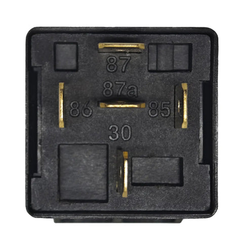 Close-up of Go-To 12V DC SPDT Automotive Power Relay With 30A Switching Capacity, Mini ISO 5Pin Socket Terminal