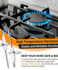 Two Pack Flame Sensor Igniter Sensing Rod For Goodman Janitrol Amana York Furnaces Replacement shown with stove flame