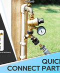 All In One RV Water Hookup Kit With Pressure Regulator Inline Filter Hose Splitter Flexible Connector And Quick Connect for safe water