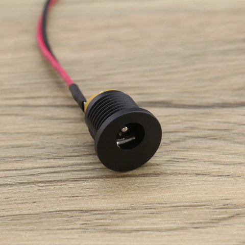 Two Piece Electric Bike Charging Port Replacement For E Bike And Scooter With DC 5.5x2.1mm Hole Waterproof Dust Cap Durable Plastic And Metal Build Includes 6.3 Inch Cable Length Easy Install No Fuss Plug And Play