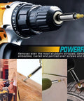 22 Piece Titanium Screw Extractor Set For Stripped Screws And Bolts Reverses Damaged Threads With Any Drill in action