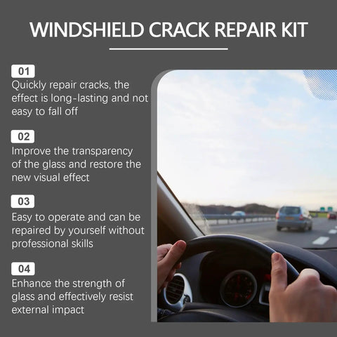 Windshield Crack Repair Kit 2025 Upgrade for Chips and Cracks Quick Fix Glass Fluid Set for Car Windshield